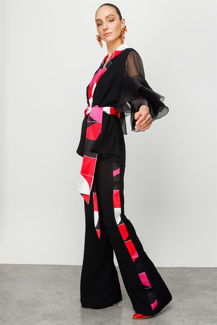 Modailgi  İspanyol Paça Pantolon Siyah