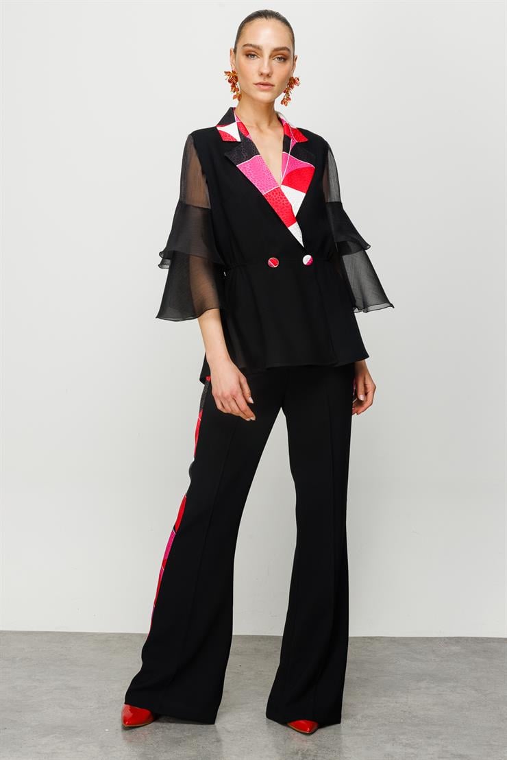 Modailgi  İspanyol Paça Pantolon Siyah