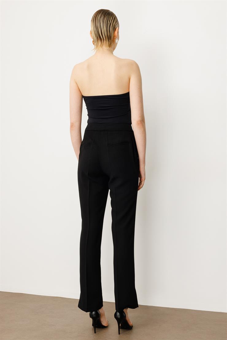 Modailgi  Yüksek Bel Klasik Paça Pantolon - 1630,1640 Siyah