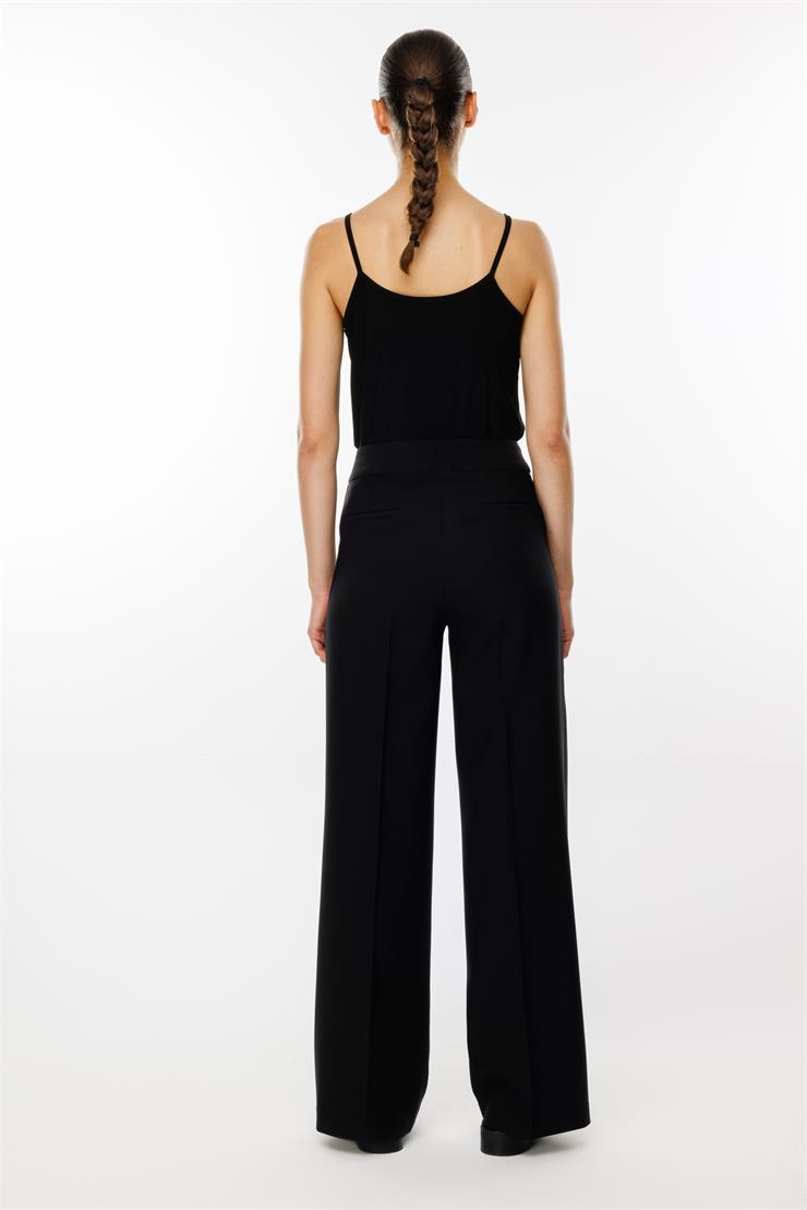 Modailgi  Yüksek Bel Rahat Kesim Palazzo Pantolon - 7962 Siyah