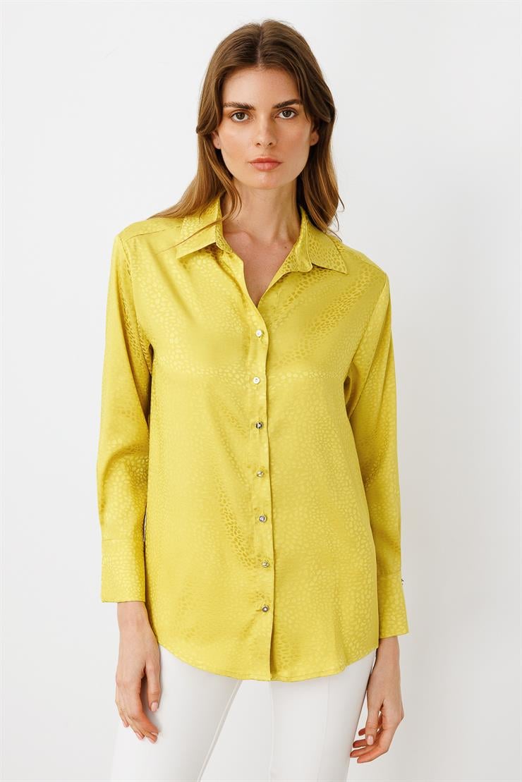 Modailgi  Zebra Desen Jakarlı Gömlek Asit