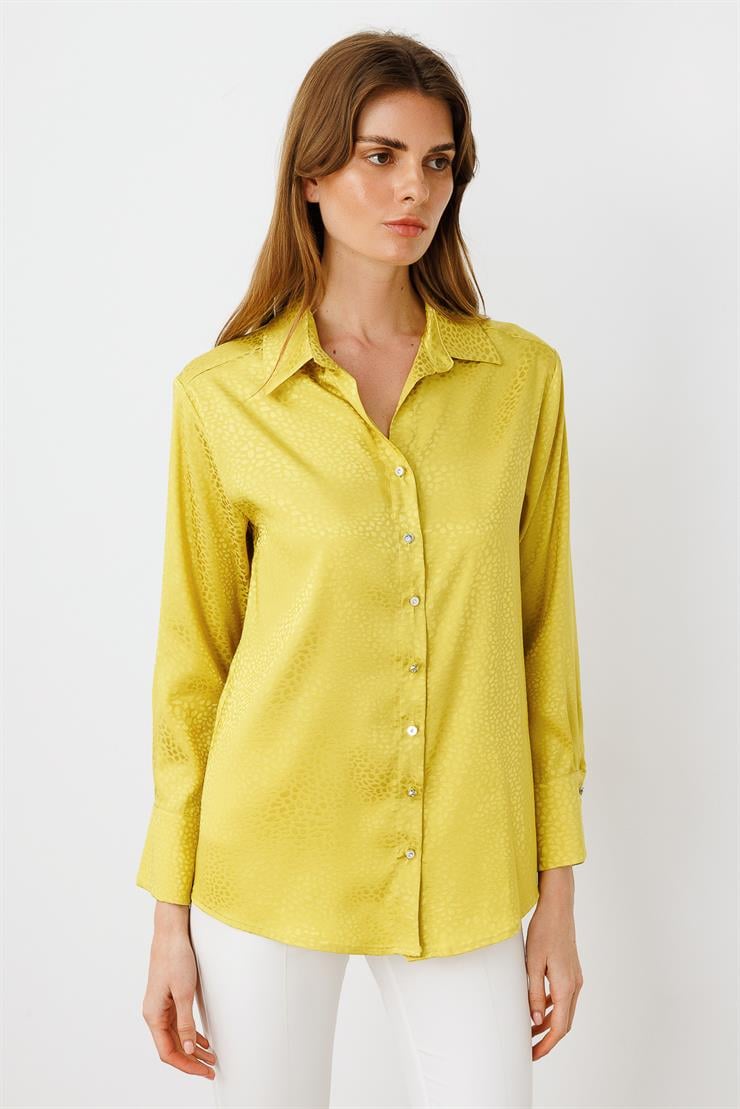 Modailgi  Zebra Desen Jakarlı Gömlek Asit