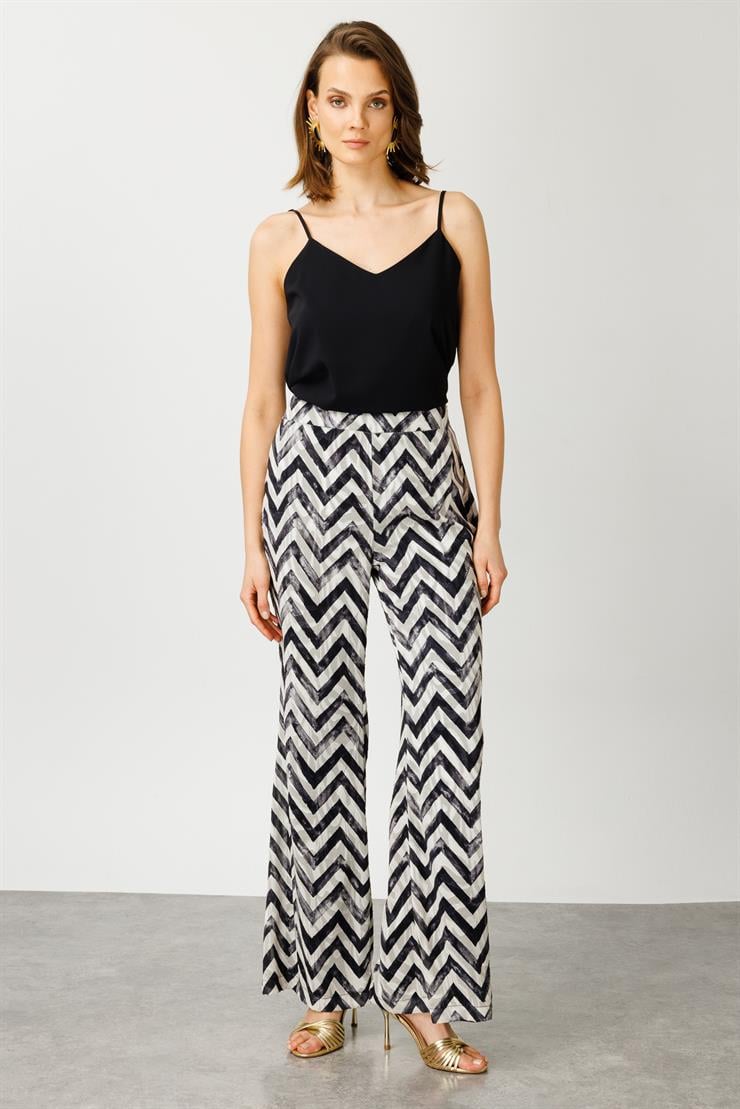 Modailgi  Zikzak Emprime Desenli Pantolon - 7547 Orijinal