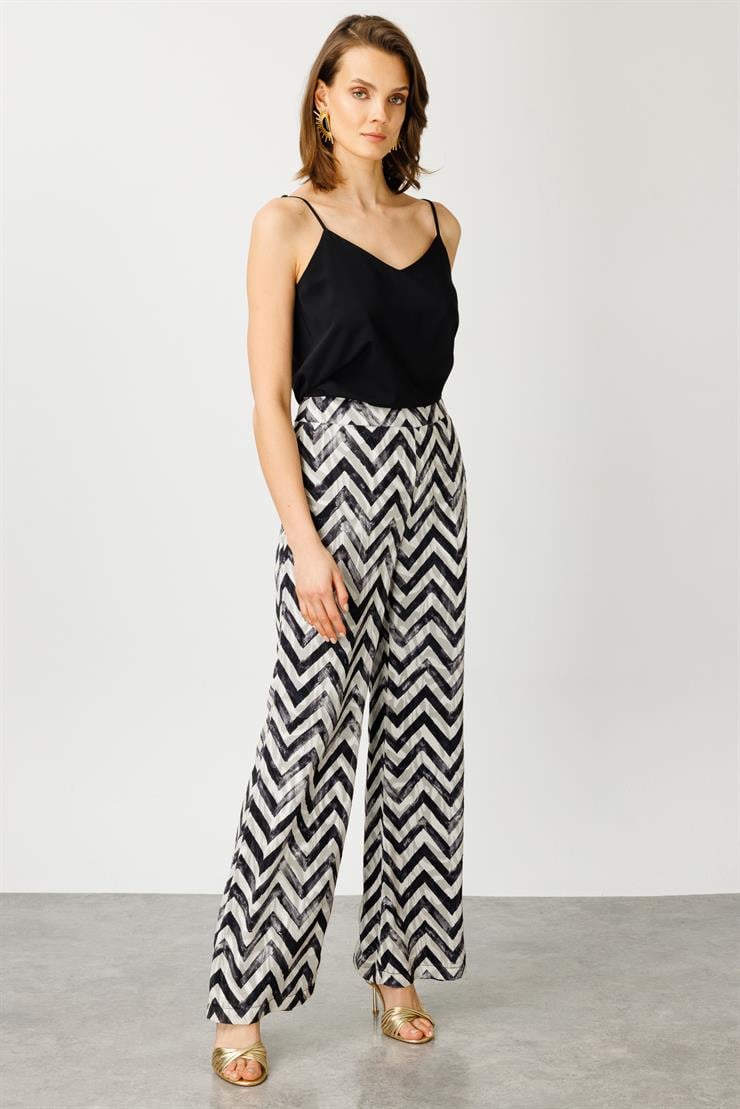 Modailgi  Zikzak Emprime Desenli Pantolon - 7547 Orijinal