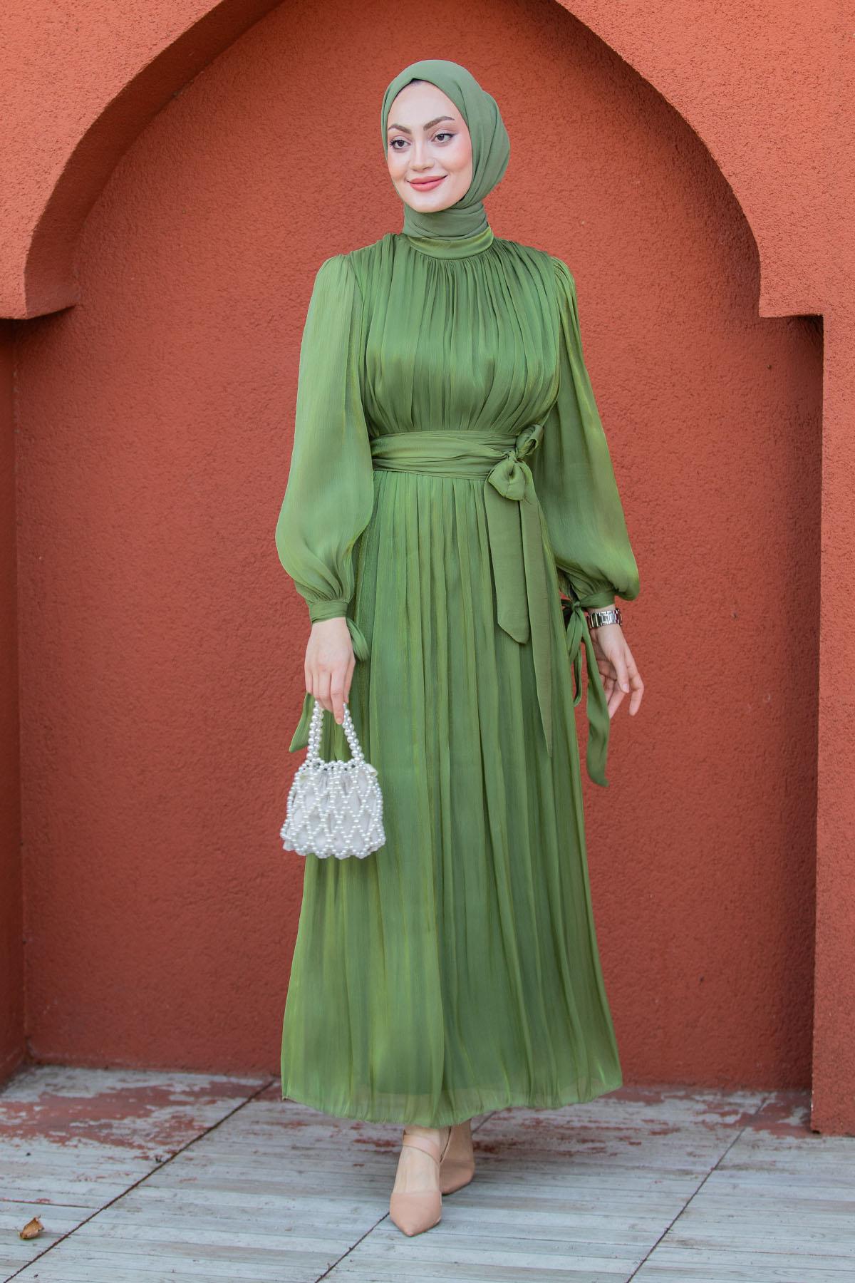 Lydie Yoryo Tesettür Abiye-Yeşil