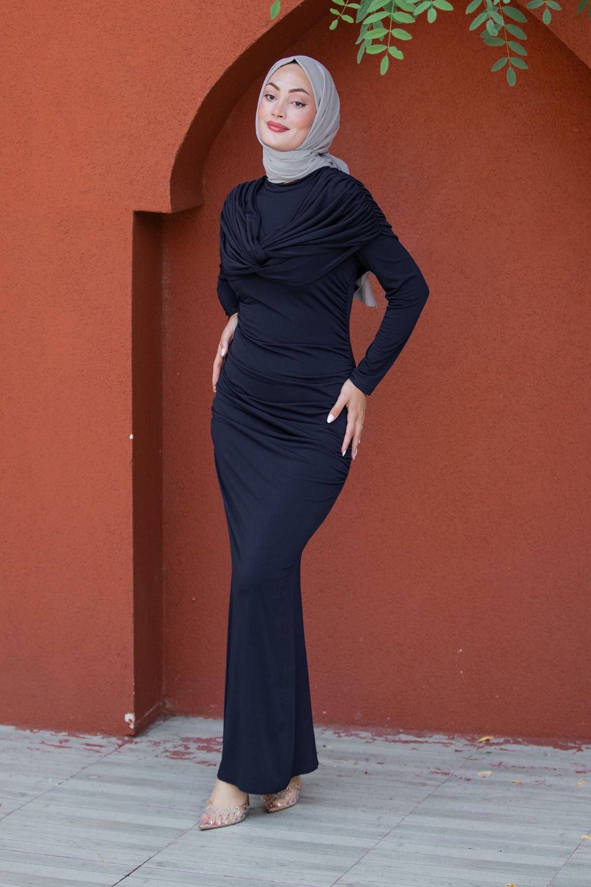 Lafia Sandy Drape Tesettür Abiye-Laci