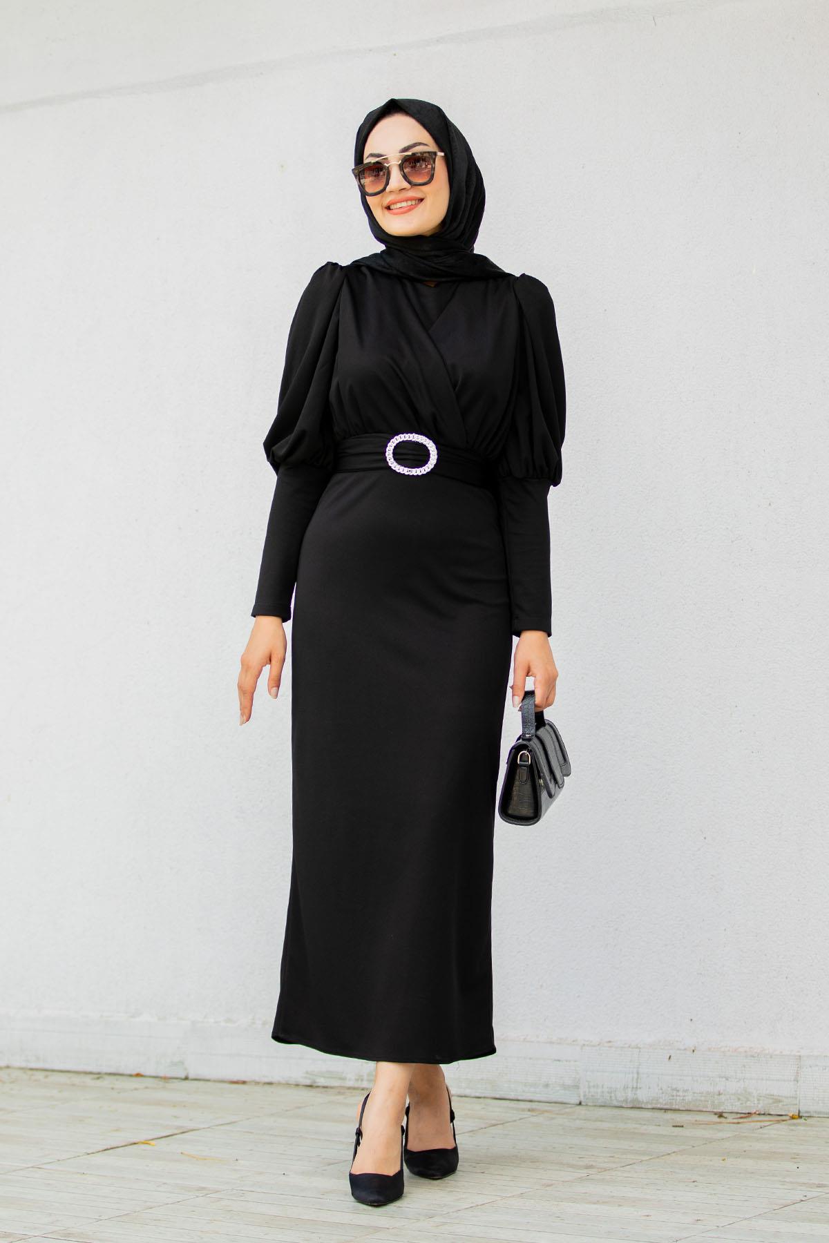 Nilly Özel Gün Elbisesi-Siyah