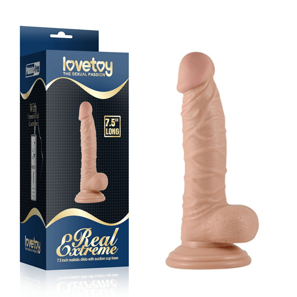 Real Extreme 19 Cm Vantuzlu Süper Gerçekçi Realistik Penis Dildo