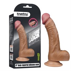 Lovetoy 21Cm Süper Gerçekci Realistik Çift Katmanlı Penis Dildo