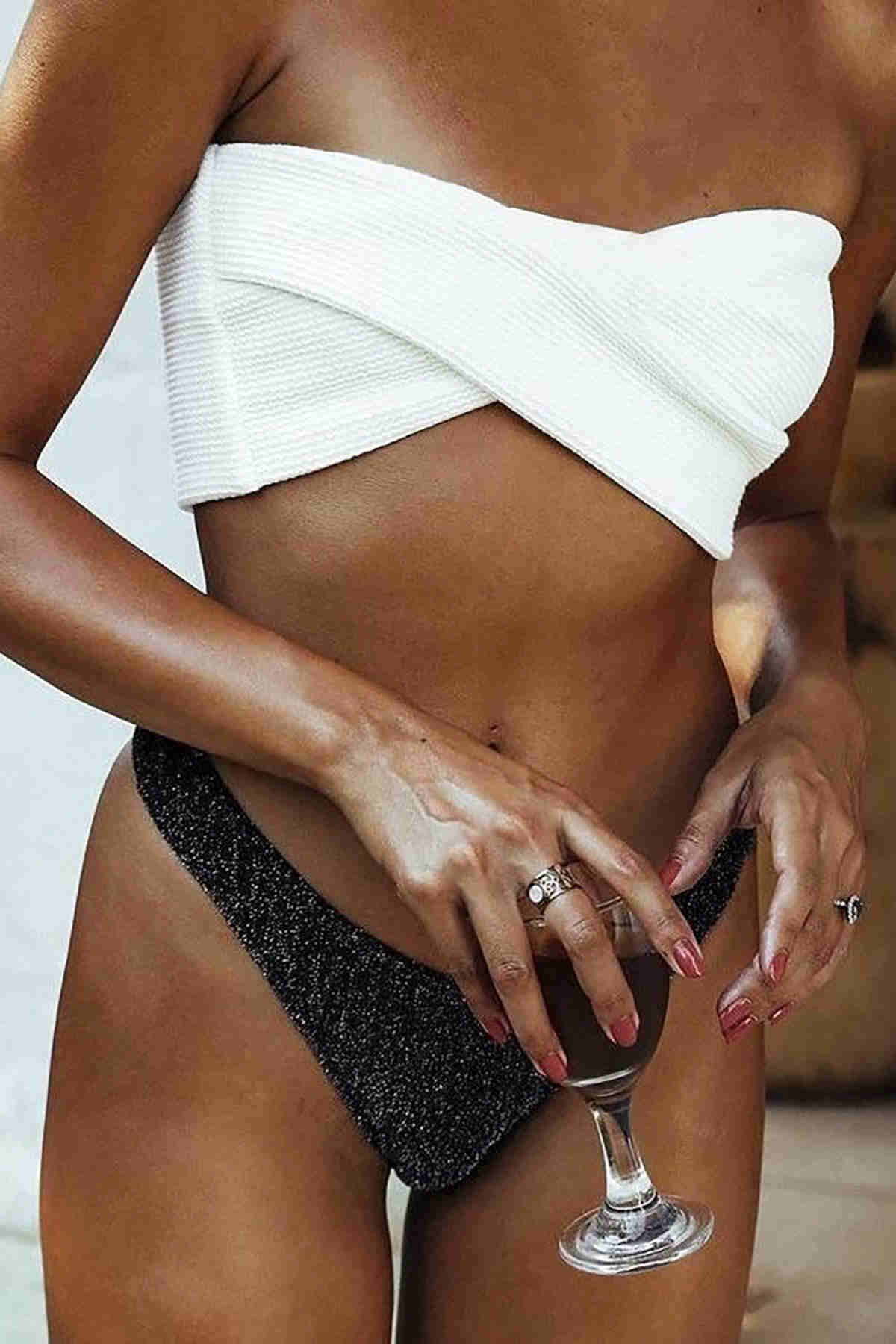 Angelsin Beyaz Bikini Üstü Beyaz
