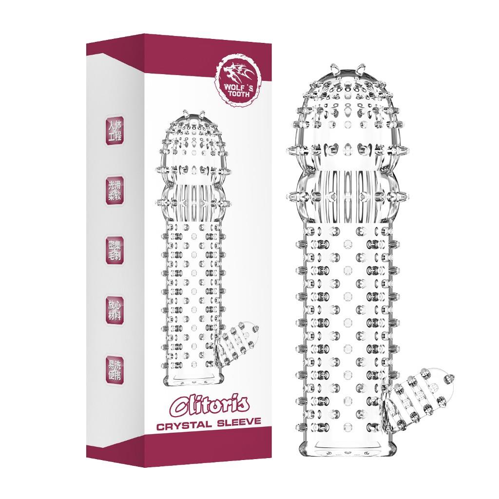 Bayan Vajinal Orgazm Uyarıcı Tırtıklı Uzatmalı Penis Kılıfı