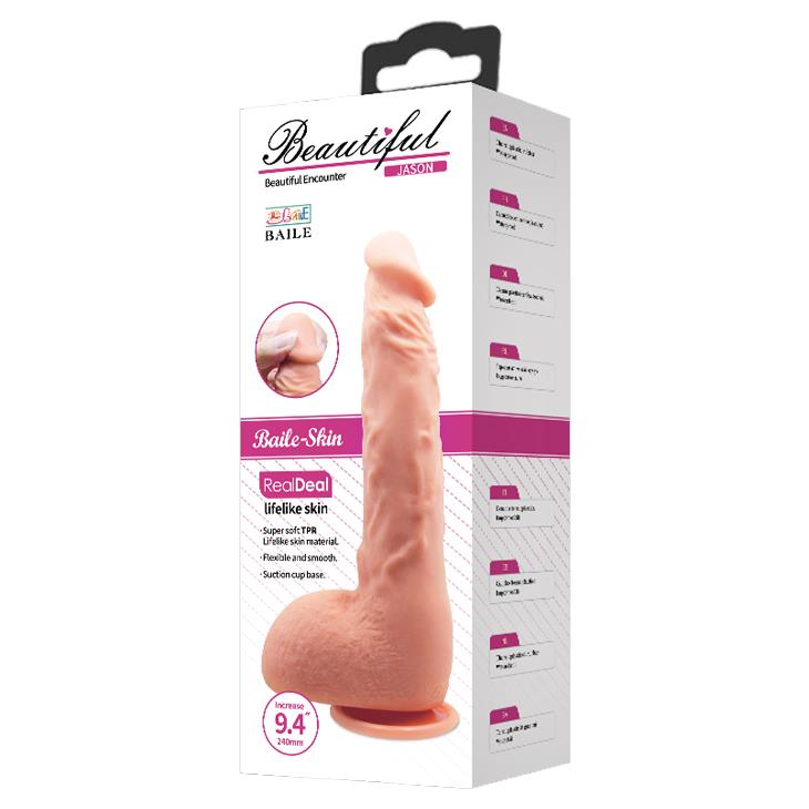 Beautiful 24 Cm Süper Gerçekçi Vantuzlu Damarlı Dildo Penis