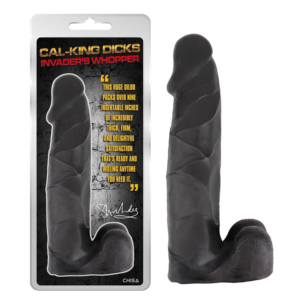 Cal-King Dicks Invader's Whopper Büyük Dildo - 36.2Cm Zenci