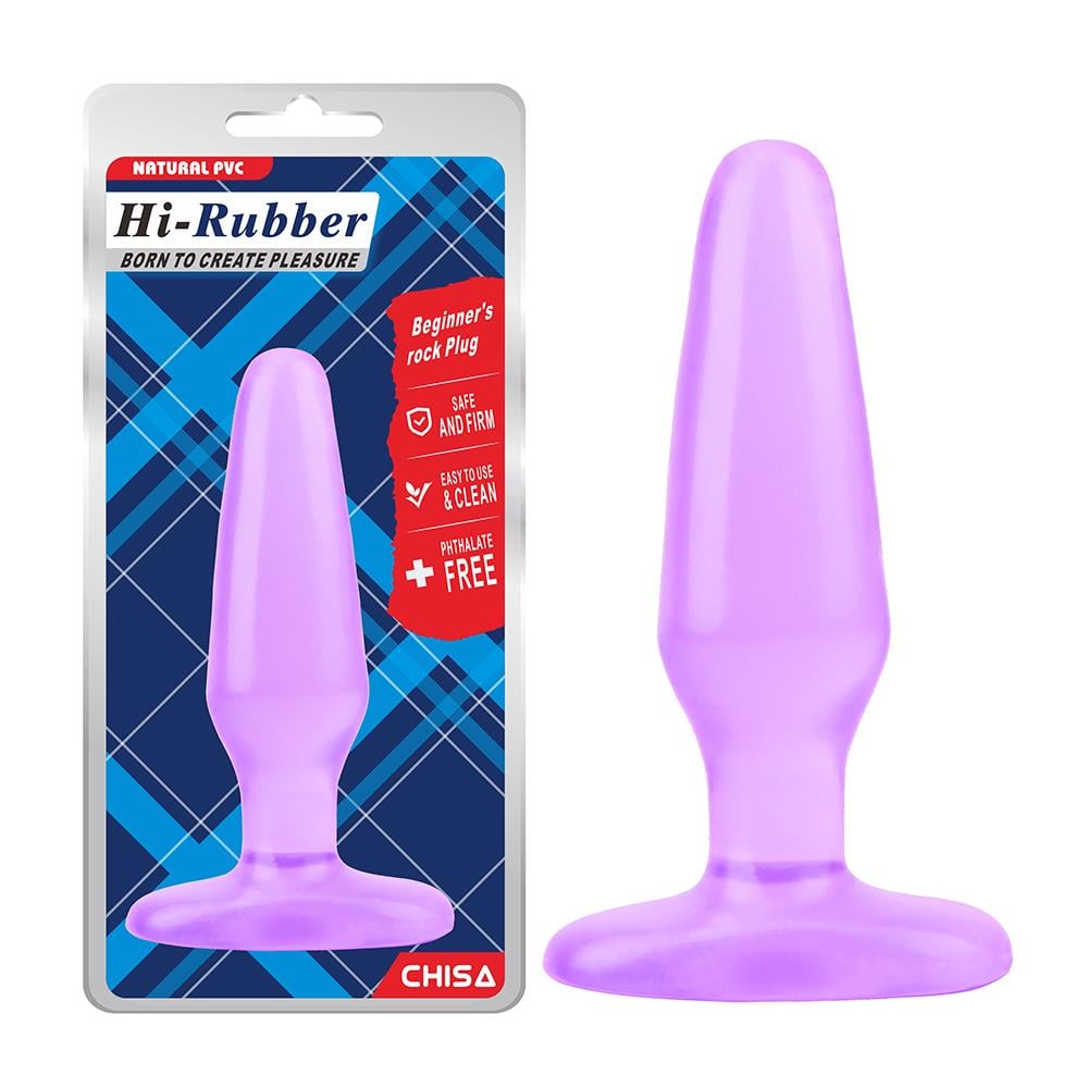 Hi-Rubber Şeffaf Jel Anal Tıkaç - Mor 14Cm