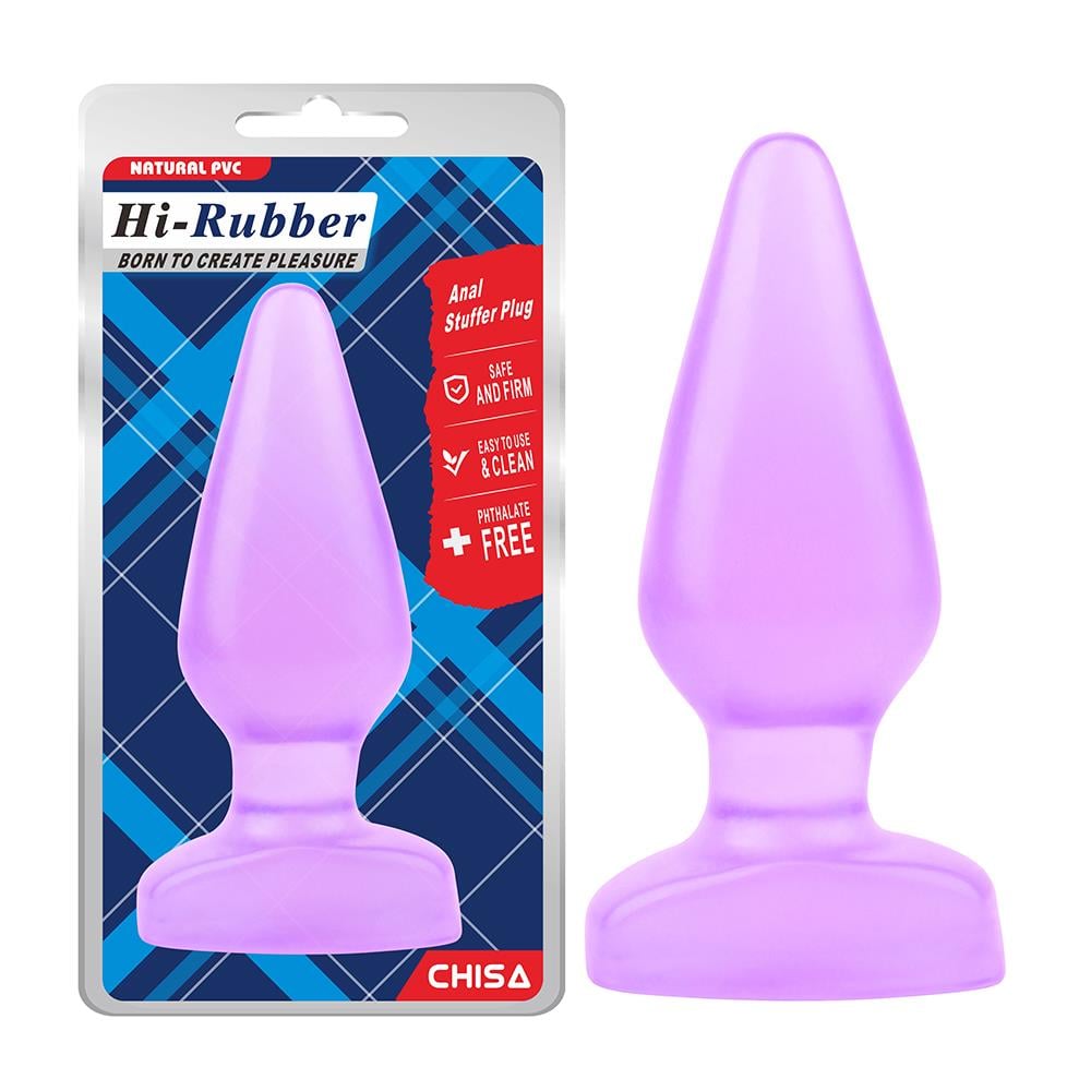 Hi-Rubber Şeffaf Jel Anal Tıkaç - Mor 16Cm