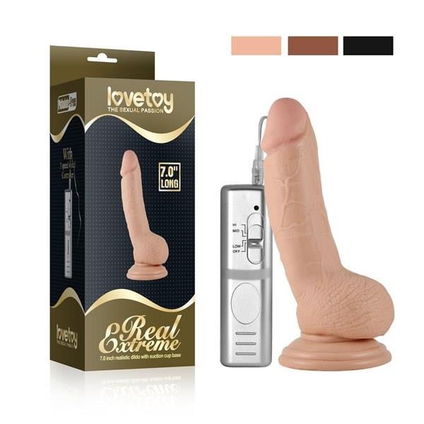 Lovetoy Real Extreme Titreşimli Realistik Vibratör Penis 18 Cm