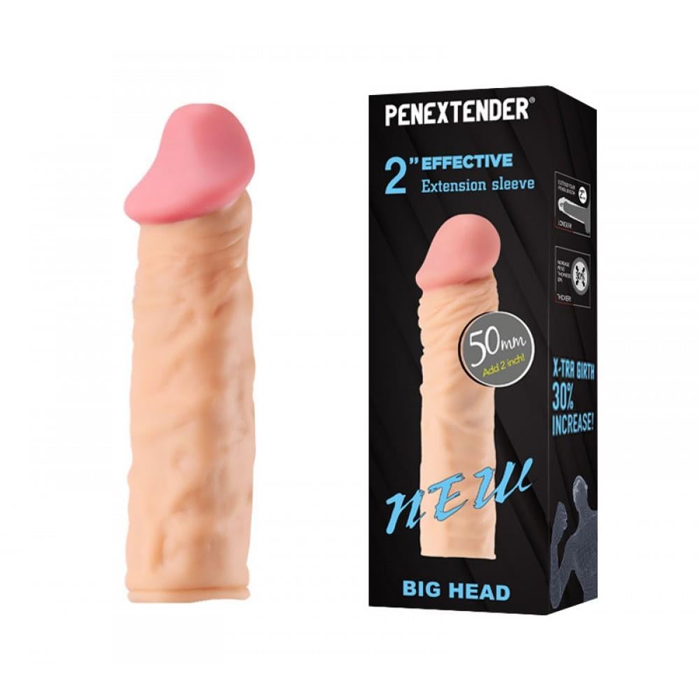 Penextender Big Head 50mm Dolgulu Penis Kılıfı
