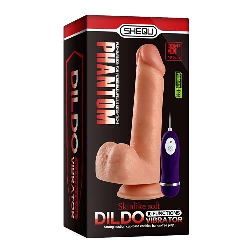 Phantom 20 Cm Gerçekçi 10 Hız Titreşimli Realistik Vibratör Penis