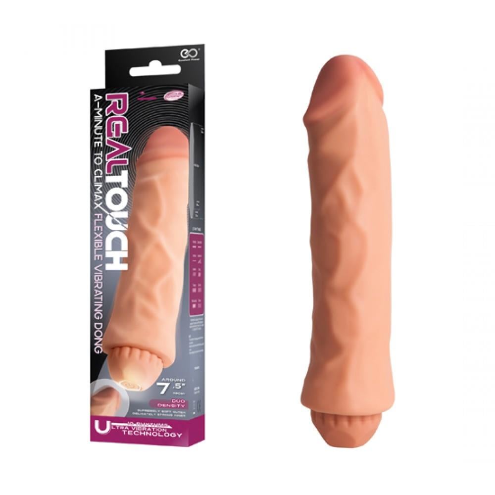 Real Touch Çift Katmanlı 19cm Vibratör