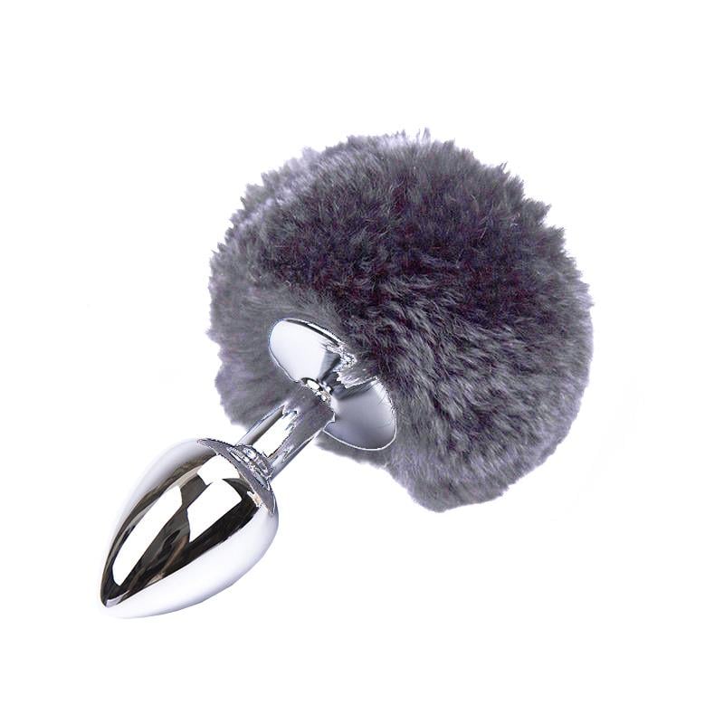 RearPlugs Gri Ponponlu Anal Tıkaç