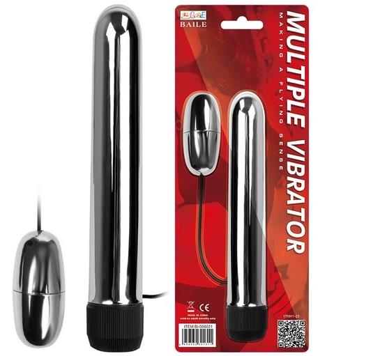 Titreşimli Metal Vibratör Mastürbatör 17 Cm Anal Ve Vajinal Dildo