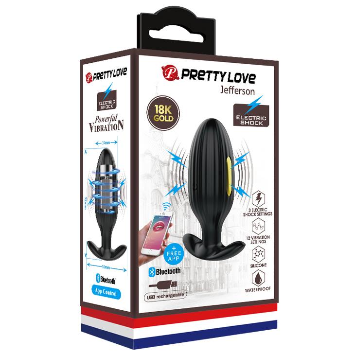 Unisex 12 Titreşimli E-Stim Plug Süper Lüks Anal Tıkaç