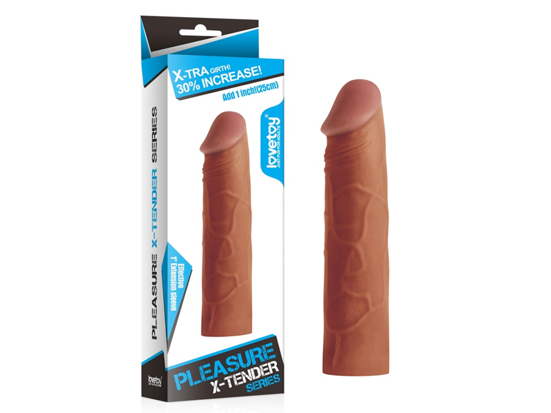 X-Tender 3 Cm Dolgulu Realistik Penis Kılıfı Uzatmalı Prezervatif
