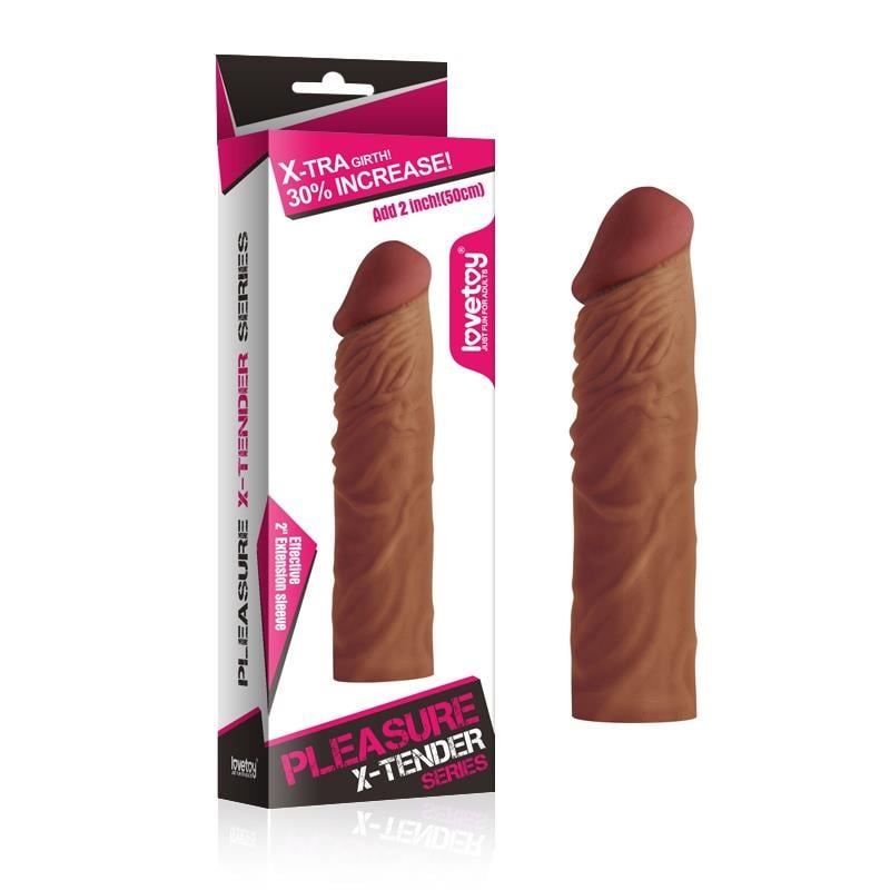 X-Tender 5 Cm Dolgulu Realistik Penis Kılıfı Uzatmalı Prezervatif