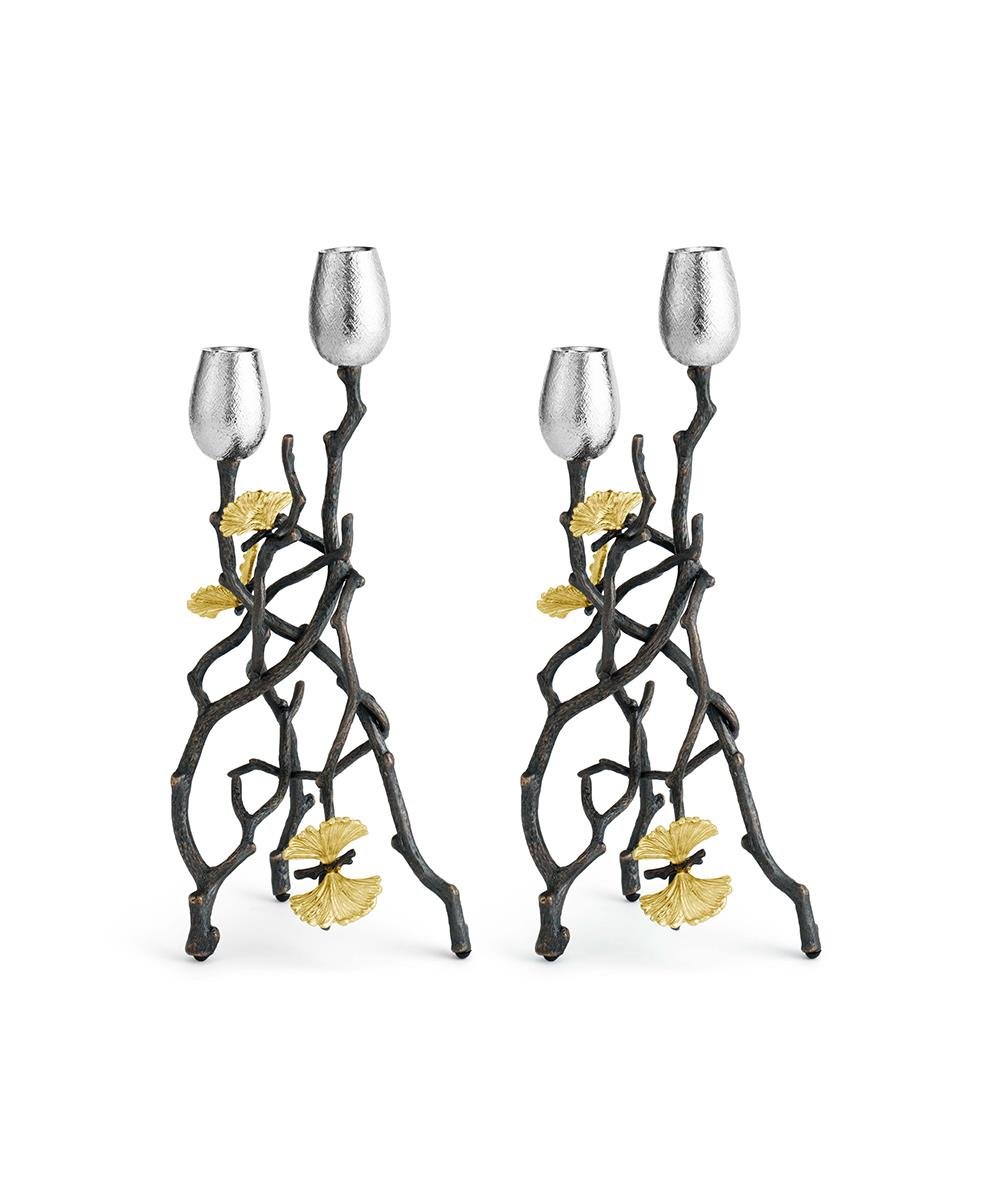 Butterfly Gingko İkili Set Mumluk