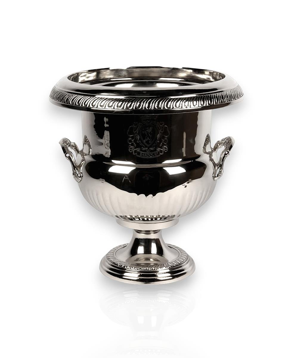 Nikel Kaplama Şampanya Şarap Kovası 35 cm