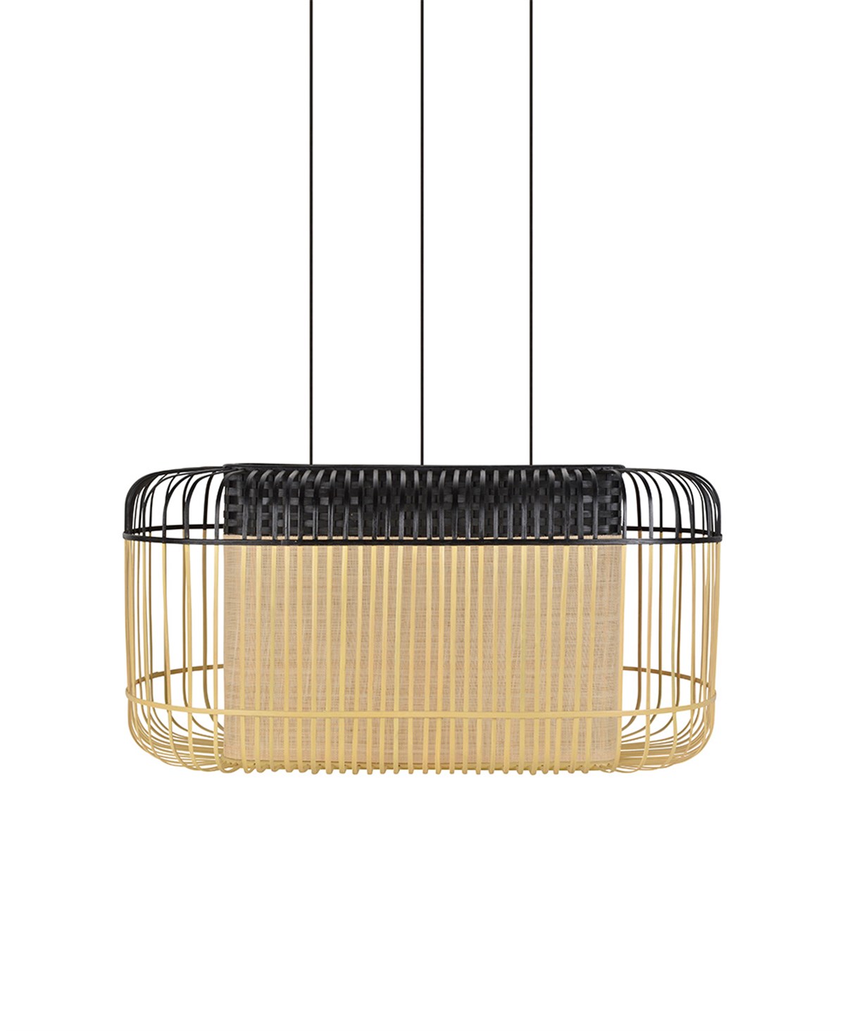 BAMBOO OVAL XL SİYAH AVİZE