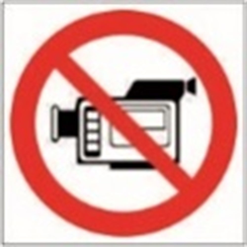 Kamera Yasağı Levhası (30x30cm)