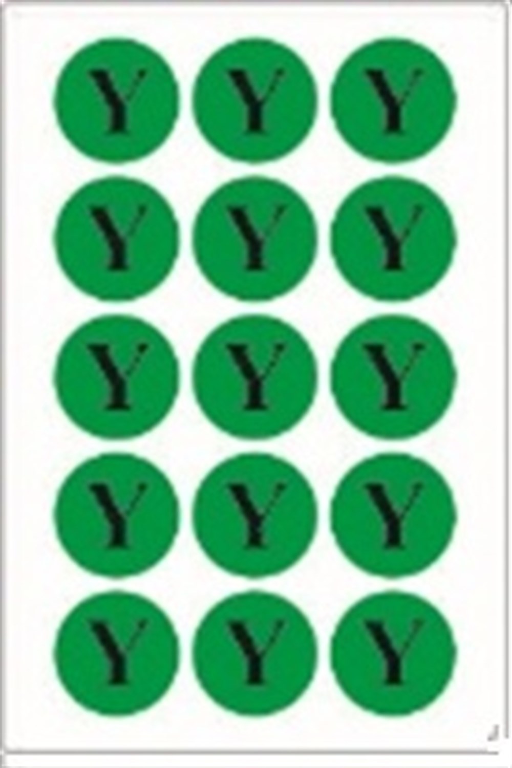 Yangın Etiketi 1 Y-Yeşil (5x5 cm) 