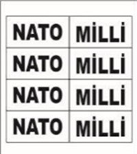 NATO MİLLİ etiket (4x8 cm)
