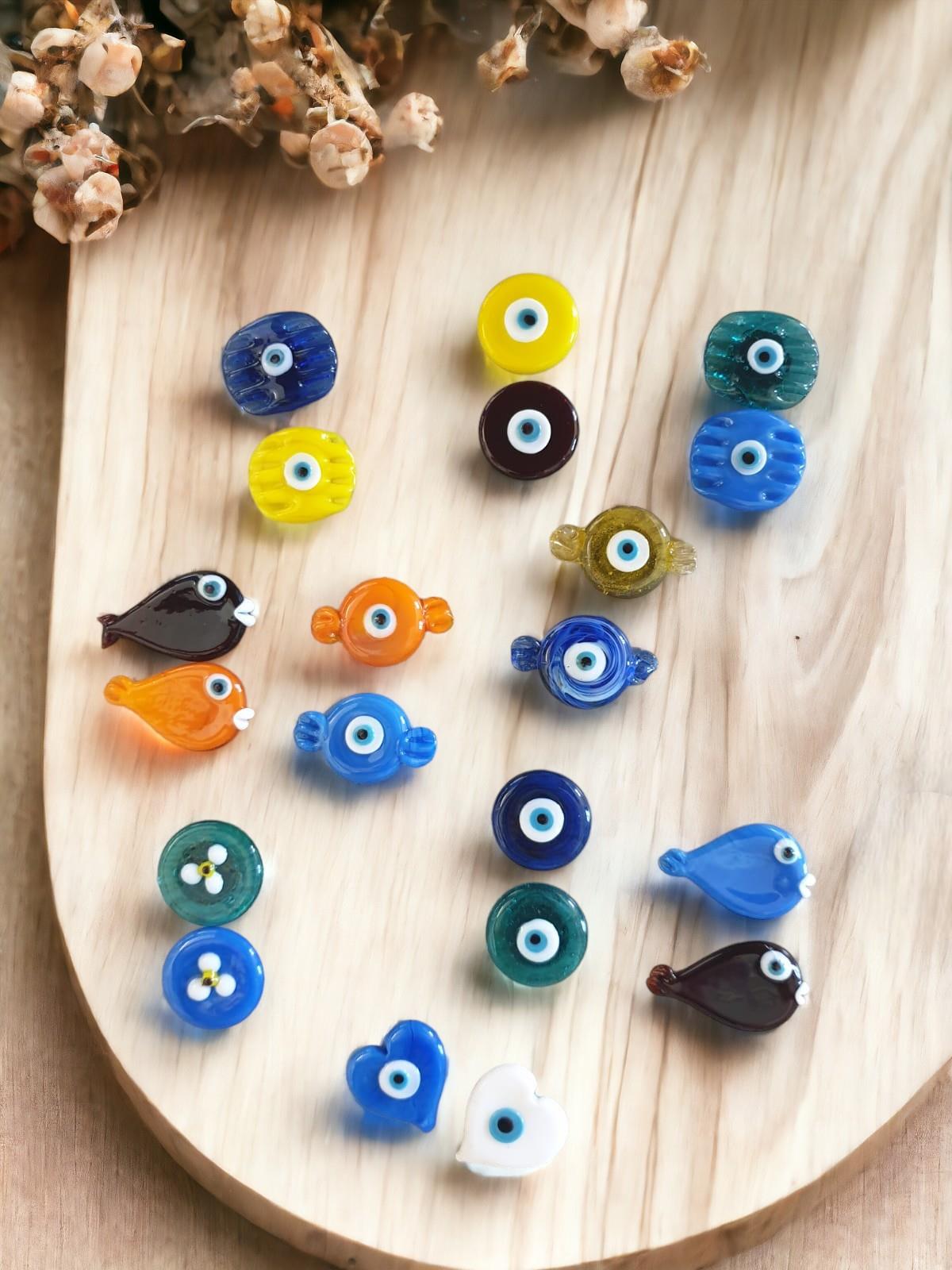 Figürlü Cam Nazar Magnet 