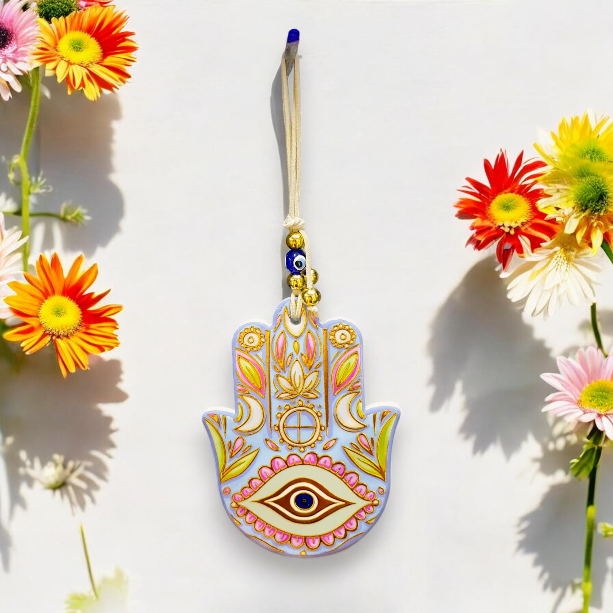 Polyester Fatma Ana Eli Nazar Duvar Süsü 