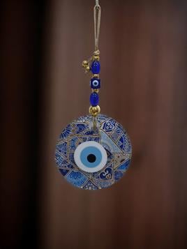 Şefaf Cam Nazar Duvar Süsü (13CM)