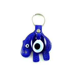 Elephant Design Leather Keychain