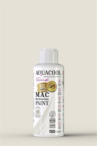 Aquacool Trend M.A.C Su Bazlı Akrilik Hobi Boyası 117 Eski Beyaz