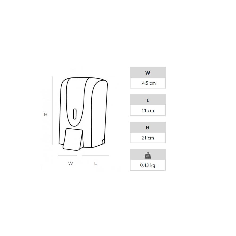 A Form Dökme Köpük Sabun Dispenseri Siyah 1000 Ml Dsa 103