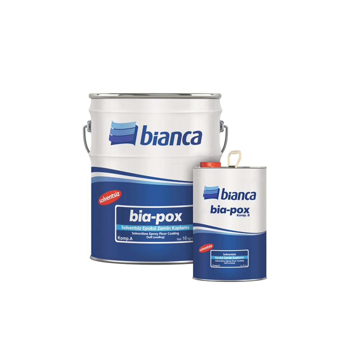 Bianca Bia-Pox Solventsiz Epoksi Zemin Kaplama Boyası Beyaz (Self Leveling)  20 Kg