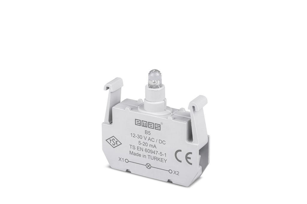 EmasEmas B5 Yedek LED'li 12-30V AC/DC Beyaz Sinyal Blok