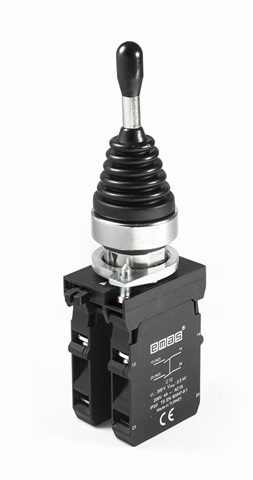 EmasEmas CM707DJ40 CM Serisi Metal 2NO+2NO Joystick Kalıcı 4 Pozisyonlu 22 mm Buton