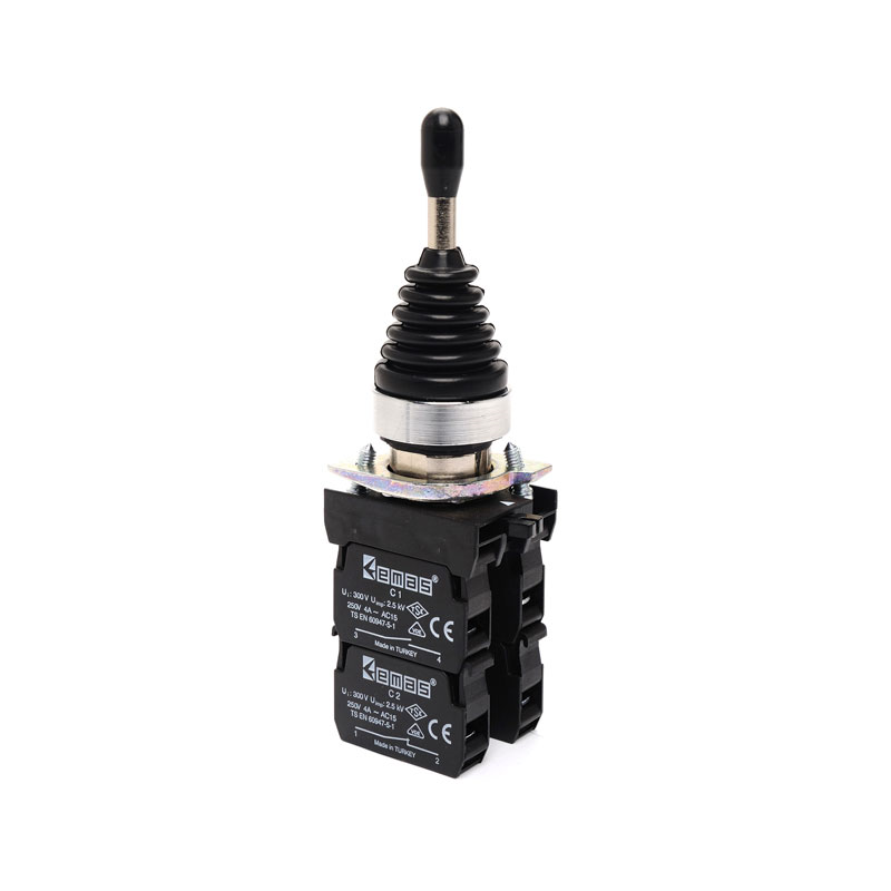 EmasEmas CM707DJ41 CM Serisi Metal 2NO+2NO Joystick Dönüşlü 4 Pozisyonlu 22 mm Buton