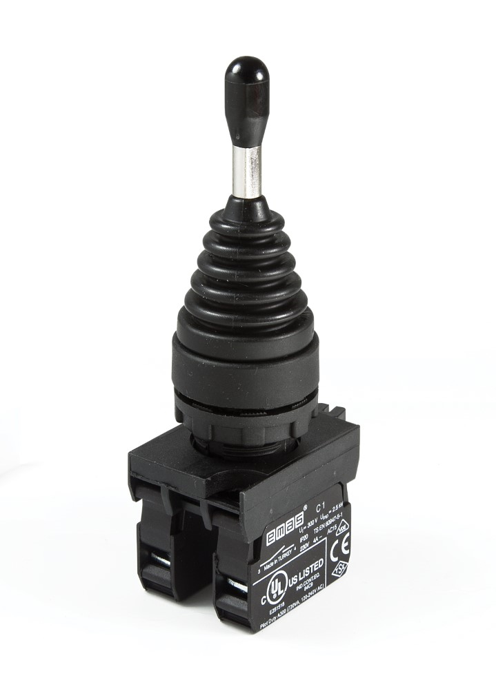 EmasEmas CP101DJ20 CP Serisi Plastik 2NO Joystick Kalıcı 2 Pozisyonlu 22 mm Buton