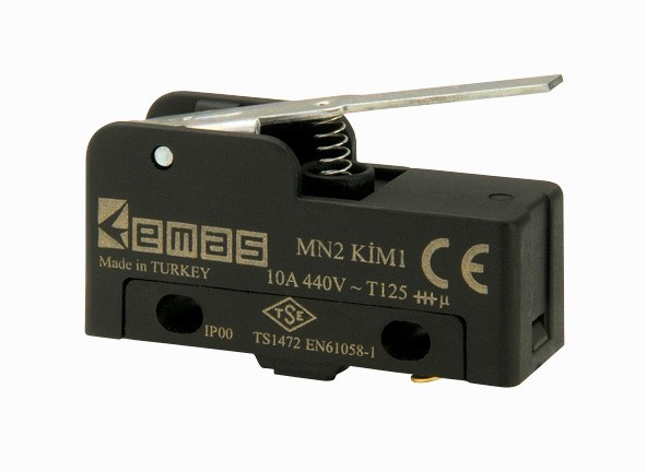 EmasEmas MN2KIM1 Metal Kısa Kollu 1CO MN2 Serisi Plastik Mini Switch