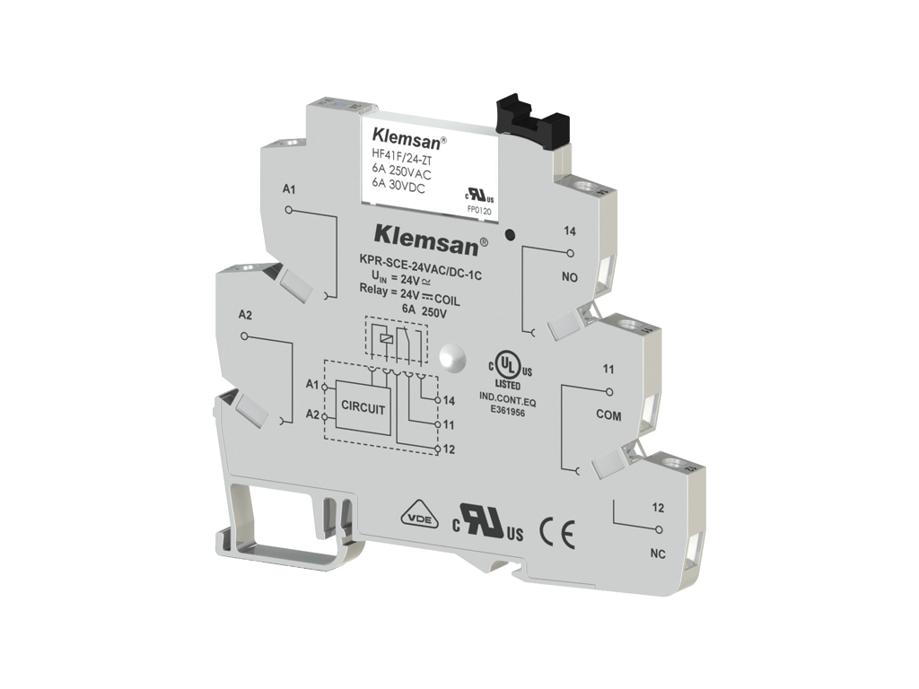 KlemsanKlemsan 270810 KPR-SCE-24VAC/DC-1C 1 C/0 PLC Röle