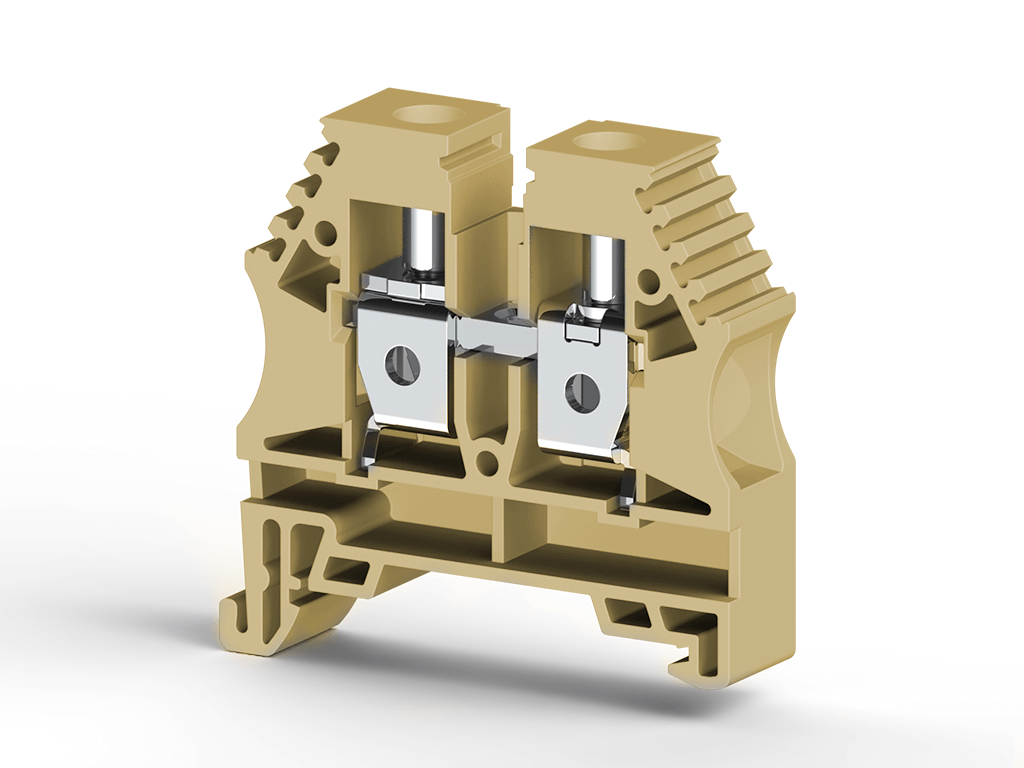 KlemsanKlemsan 304159 AVK 10 Bej 10 mm², Vida bağlantılı, Tek katlı geçiş klemensi, Yalıtım malzemesi PA, Bej