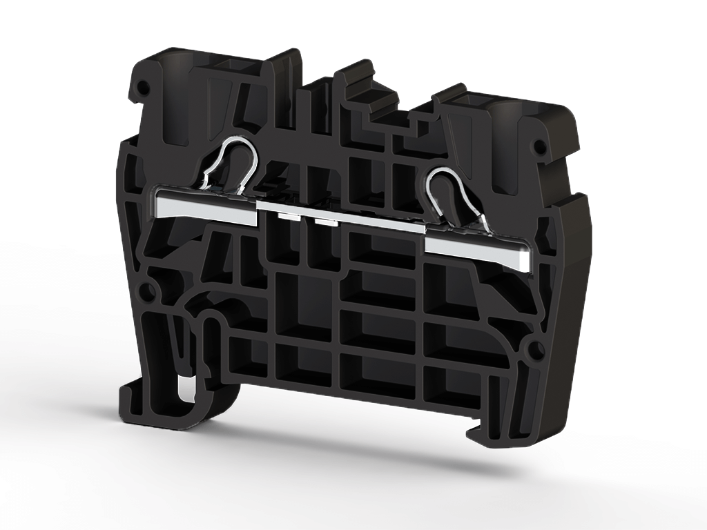 KlemsanKlemsan 307115 PYK 4 Siyah 4mm², Pratik Yay bağlantılı,1 giriş 1 çıkış geçiş klemensi, Yalıtım malzemesi PA, Siyah