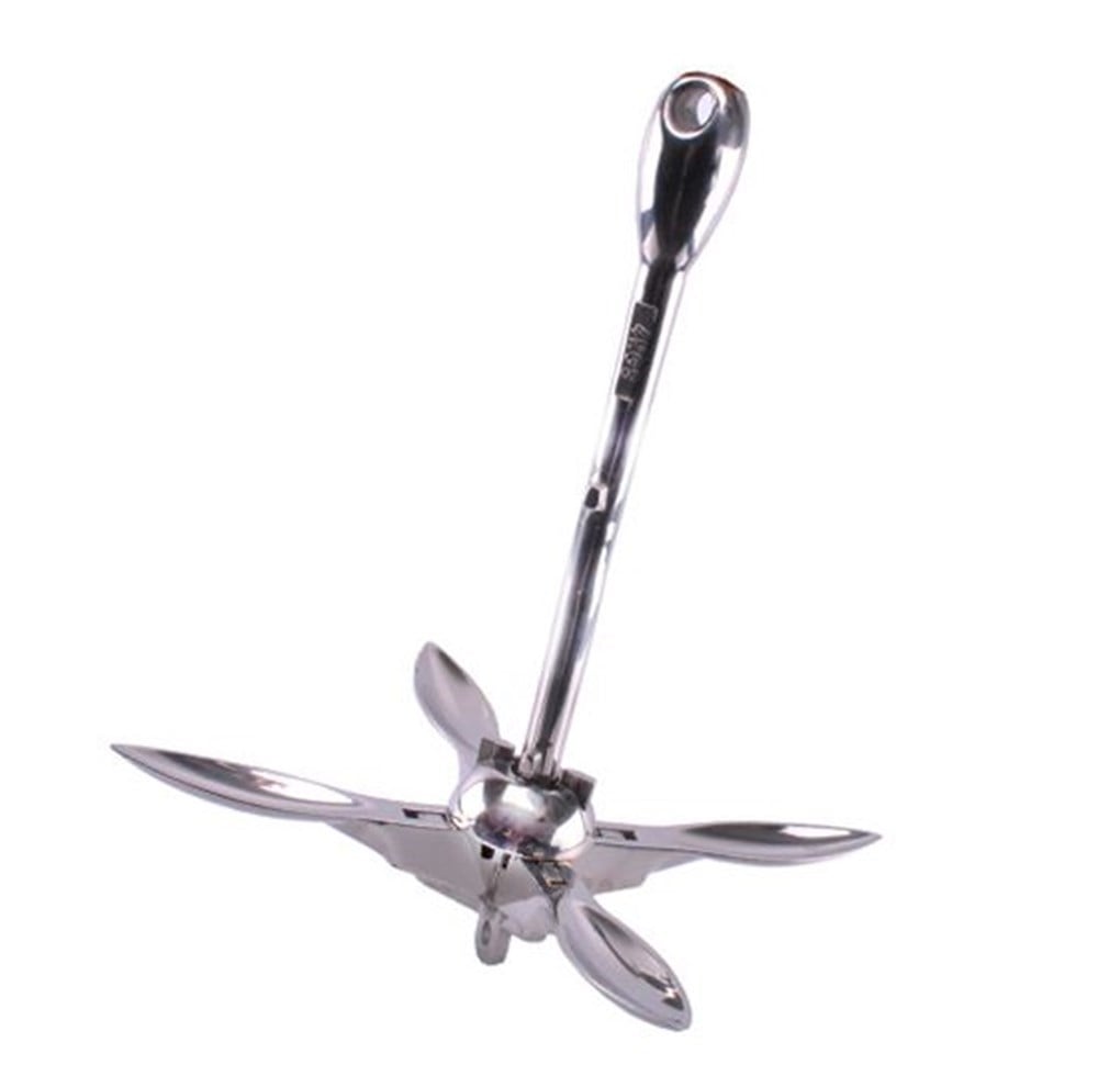 Krom Paslanmaz Katlanır Tekne ve Bot Çapası